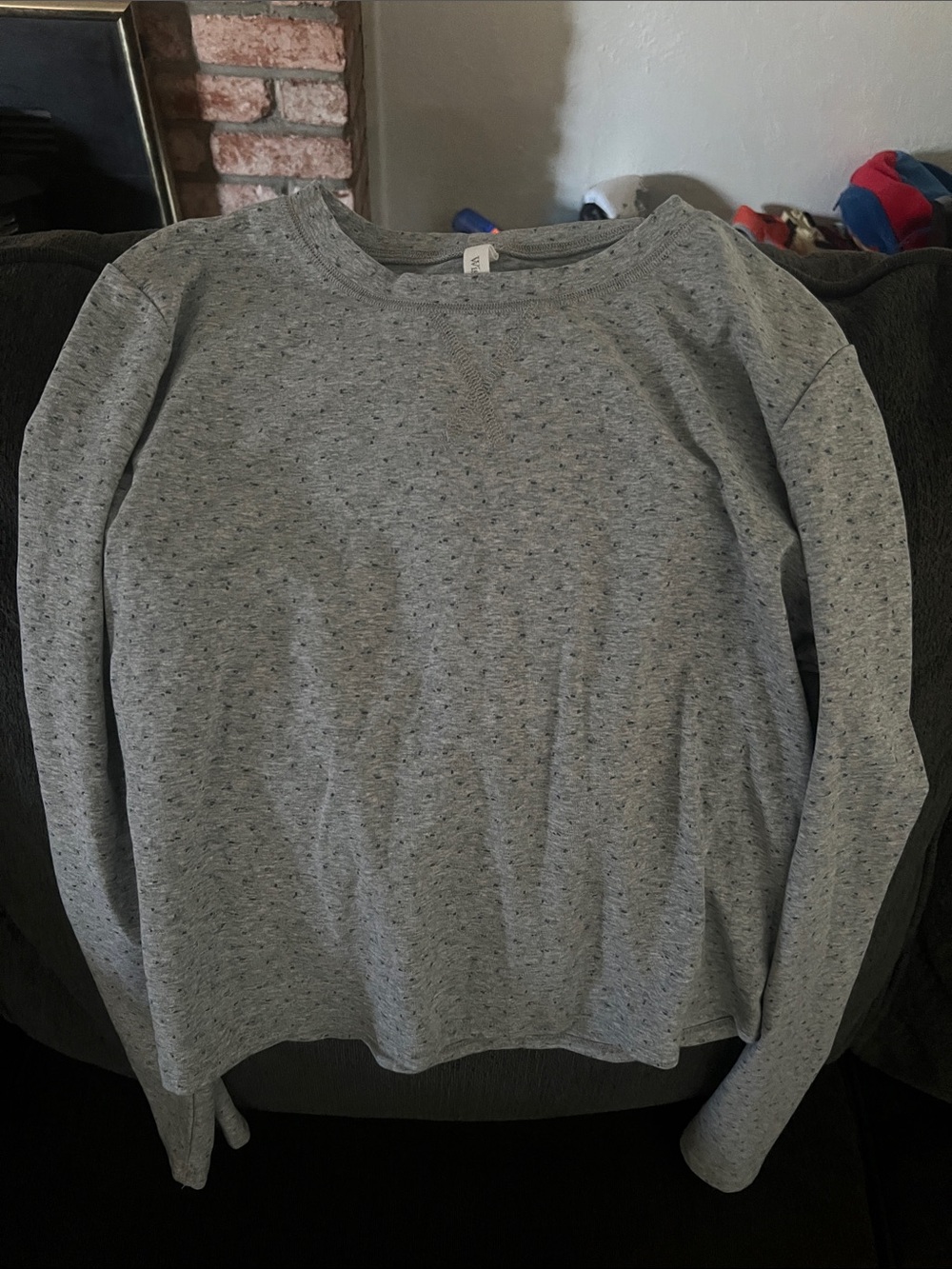 Womans Grey Crewneck top size large NEW